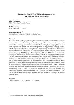 PDF Document Cover - Prompting ChatGPT for Chinese Learning as L2: A CEFR and EBCL Level Study