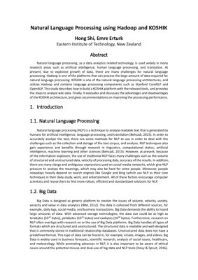 PDF Document Cover - NLP on Hadoop: Building and Evaluating the KOSHIK Architecture